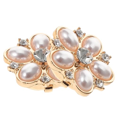 Warmhm 2 Stück Faux Pearl Manschettenknopf Abdeckungen für Damen Dekorative Knöpfe für Blusen Kleider und Näharbeiten Langlebig und Elegant von Warmhm