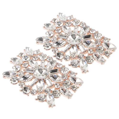 Warmhm 2 Stück Glitzernde Schuhclips mit Strass Schuhschmuck Charms für Flache und High Heels Festliche Damen Schuhdeko für Hochzeit Party Abendveranstaltung Veredeln Damenschuhe von Warmhm