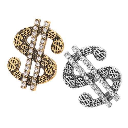 Warmhm 2 Stück Glitzernde Symbol Anstecker für Männer Modisches Schmuckstück für Anzüge Hemden Hüte und Rucksäcke für Partys und Besondere Anlässe von Warmhm