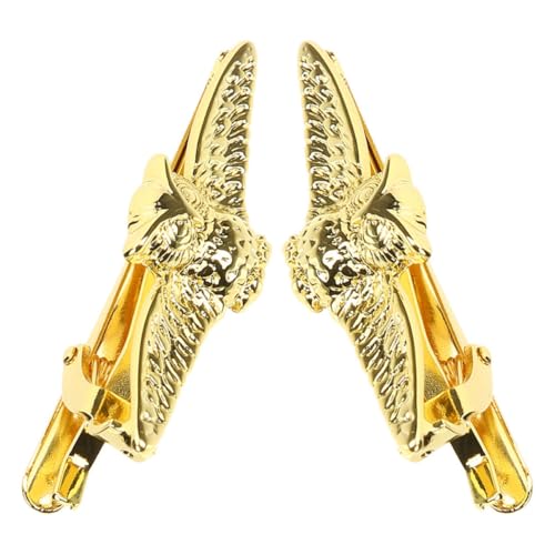 Warmhm 2 Stück Goldene Krawattenklammer für Herren Langlebige Zinklegierung Sicherer Halt Elegantes Business accessoire für Formelle Anlässe und Hochzeiten Stilvolle Krawattennadel für von Warmhm