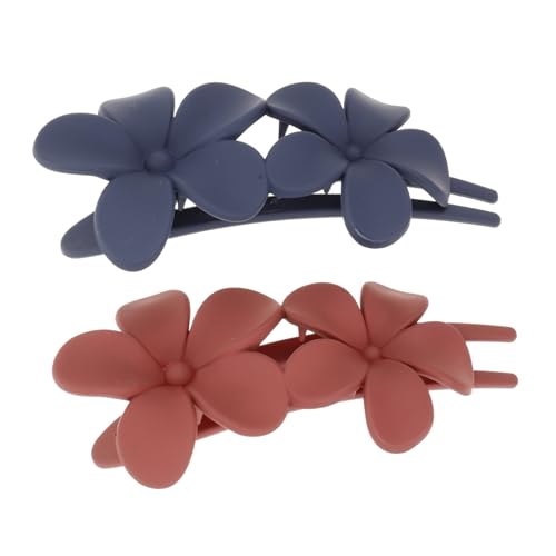 Warmhm 2 Stück Große Blumen Haarklammern Damen Haarklammern mit Starkem Halt für Dünnes Haar Mattierte Duckbill Clips für Vielseitiges Styling Sommerliche Haarschmuck Accessoires von Warmhm