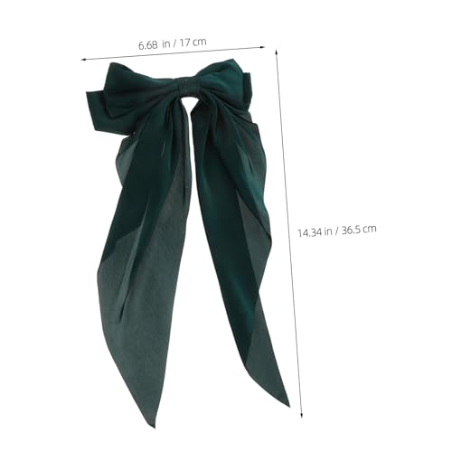 Warmhm 2 Stück Große Schleifen Haarspangen für Damen Leichte Stoff Haarclips Langlebig und Modisches Haarschmuck Champagner und Grün Vielseitig für Altersgruppen und Anlässe von Warmhm