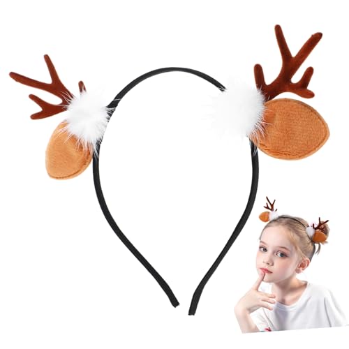 Warmhm 2 Stück Haarband mit Elchgeweih Lustige Kopfbedeckung für Weihnachten Fotorahmen und Festliche Anlässe Langlebiges und Bequemes Design für Partys und Unvergessliche Erinnerungen von Warmhm