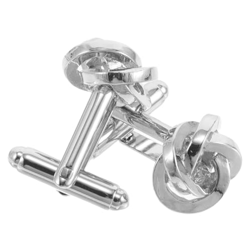 Warmhm 2 Stück Herren Manschettenknöpfe aus Kupfer Gedrehter Knoten design Polierte Oberfläche Langlebig und Vielseitig für Business Hochzeit und Formelle Hemden von Warmhm