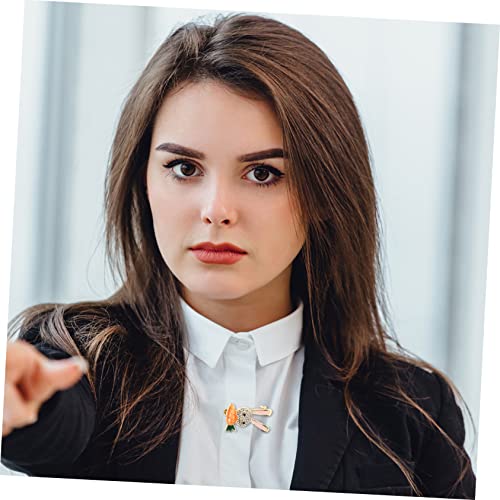 Warmhm 2 Stück Kaninchen Broschen Damen Anstecknadeln aus Robustem Legierungsmetall Cartoon Tiermotiv Dekorativ für Jacke Bluse Anzug Alltag und Festliche Anlässe von Warmhm