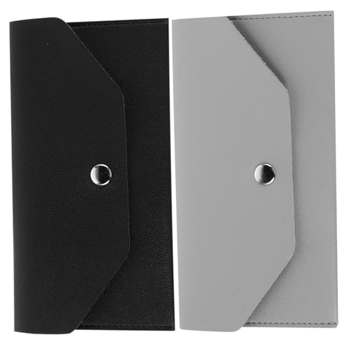 Warmhm 2 Stück Kleine Damen Geldbörse mit Druckknopf Kompakter Geldbeutel für Bargeld und Kreditkarten Tragbare in Schwarz und Robustes Material Vielseitig und Sicher für Alltag und von Warmhm