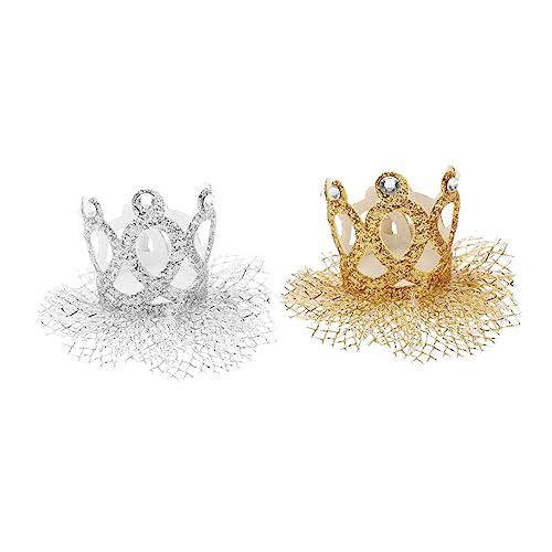 Warmhm 2stücke Krone Haarspangen Mit Spitze Haarspangen Für Haarschmuck Crown Haar Clips Haarnadel Für Geburtstage Partys Und Fotografie von Warmhm