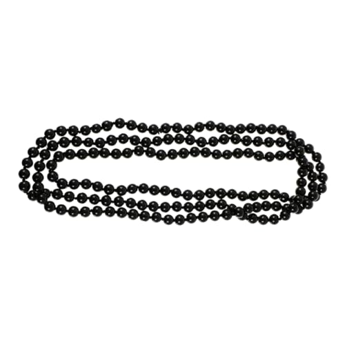 Warmhm 2 Stück Lange Schwarze Strickpulloverketten mit Simulierten Perlen Verstellbare Modeschmuck für Damen Vielseitige Kostüm Halsketten zur Outfit Aufwertung von Warmhm