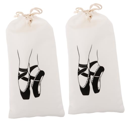 Warmhm 2 Stück Mädchen Ballett Tasche mit Kordelzug Süße Tanzschuhtasche für Ballettschuhe Geräumig für Schuhe Kleidung und Handtücher für Training Sport und Reisen Niedliches Design für von Warmhm