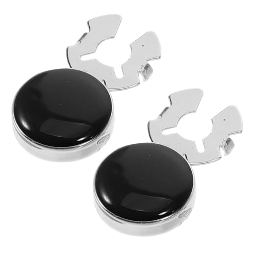 Warmhm 2 Stück Manschettenknöpfe Herren Set Teiliges Elegantes Tuxedo Cufflinks und Knopf Set Schwarz für Formelle Anlässe und Hochzeiten Zeitloses Design Vielseitig und von Warmhm