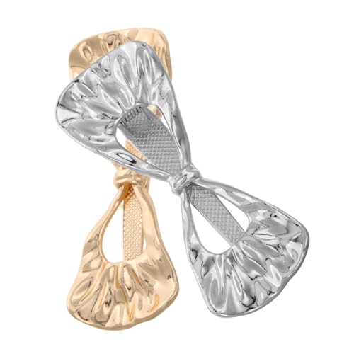 Warmhm 2 Stück Metall Haarklammern Schleifenform Robuste Seitlicher Clip für Sicheren Halt Vielseitige Haarspangen für Damen und Mädchen Stilvoller Haarschmuck für Alltag und Besondere von Warmhm