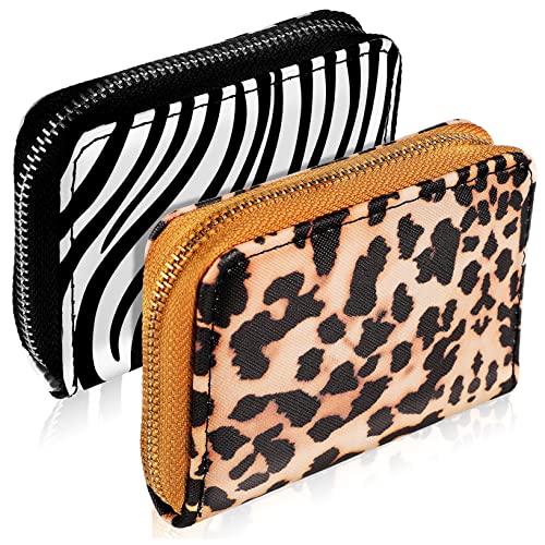 Warmhm 2stücke Mini Geldbörse Mit Reißverschluss Kartenhalter Ausweistasche Münzbehälter Für Damen Kleine Tragbare Geldbörse Mit Kartenetui von Warmhm