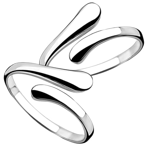 Warmhm 2 Stück Minimalistische Geometrische Offene Ringe Mädchen und Teenager Modisches Kreuz design Verstellbare Statement ringe für Alltag Partys und Besondere Anlässe von Warmhm