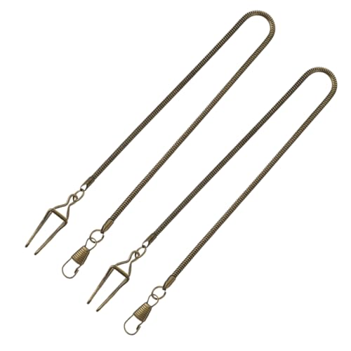 Warmhm 2 Stück Minimalistische Taschenuhrenkette Metall Robuste und Stilvolle Uhrkette für Herren als Taschen oder Rucksackkette Hochwertige Accessoires für Jede Uhr von Warmhm