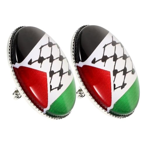 Warmhm 2 Stück Palästina Flaggenbrosche Metall Anstecknadel für Rucksäcke Kleidung und Taschen Dekorative und Vielseitige Lapel Pins als Modisches Accessoire und Besonderes von Warmhm
