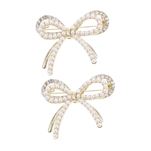 Warmhm 2 Stück Perlenbrosche Schleifenknoten Design aus Zinklegierung und Kunststoff Anstecknadeln für Damen Vielseitig Tragbar an Kleidern Mänteln Schals für Hochzeit Party und Alltag Warmhm 2 Stück Perlenbrosche Schleifenknoten Design aus Zinklegierung und Kunststoff Anstecknadeln für Damen Vielseitig Tragbar an Kleidern Mänteln Schals für Hochzeit Party und Alltag von Warmhm