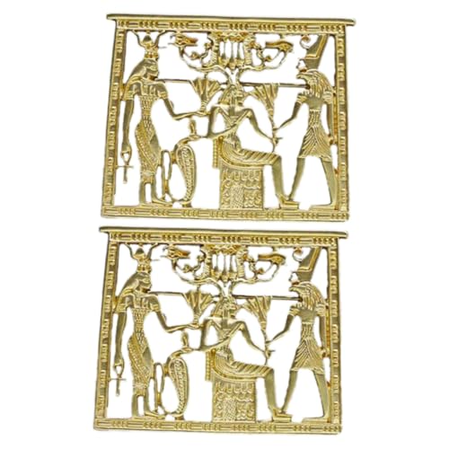Warmhm 2 Stück Retro Ägyptischer Tempel Brosche Vintage Brustnadel für Damen Langlebiges und Leichtes Design für Festliche Anlässe Modisches Zubehör von Warmhm