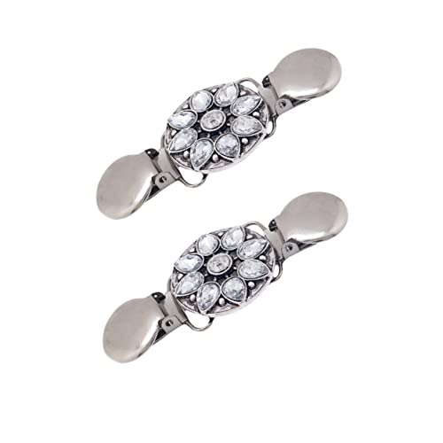 Warmhm 2 Stück Retro Damen Broschen Blumenform Cardigan Clips Pullover Schmuck Vintage Stil Modisch und Kreativ für Strickjacken und Schals von Warmhm