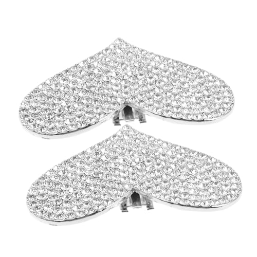 Warmhm 2 Stück Romantische Strass Herz Schuhclips Abnehmbar Zinklegierung Schuhschnallen Damen Vielseitige Dekoration für High Heels Taschen und Accessoires Langlebig und Modisch von Warmhm