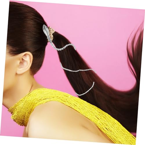 Warmhm 2 Stück Schlangen Haarspangen Teilig Langlebige Glitzernde Lange Fransen Modischer Haarschmuck für Frauen Vielseitig für Partys Hochzeit Alltag Geeignet für Dickes und Langes Haar von Warmhm