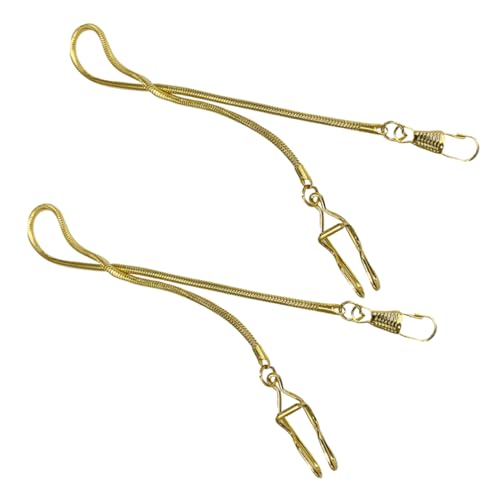 Warmhm 2 Stück Taschenuhrenkette für Herren Metallkette für Weste Passend Glänzende Verarbeitung Kompatibel mit Verschiedenen Marken Vintage Stil als Dekoratives Accessoire von Warmhm