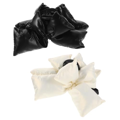 Warmhm 2 Stück Teiliges Große Haarklammern mit Schleifen Design Leichte und Kompakte Styling Clips Rutschfeste Haarspangen für Damen Büro und Sport von Warmhm