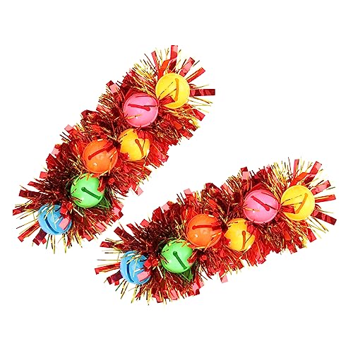 Warmhm 2 Stück Teiliges Karnevalsarmband mit Glocken Handgefertigte Robuste Tanz und Party Wristchains Dekorative Komfortable Armkette für Karnevalsparade und Festliche Geburtstagsdeko von Warmhm