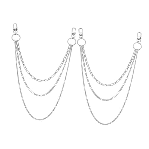 Warmhm 2 Stück Teiliges Metall Waist Chain Hüftkette Mehrschichtig Geometrisch Modisch Vintage Körperkette Damen Accessoire für Jeans und Partys von Warmhm