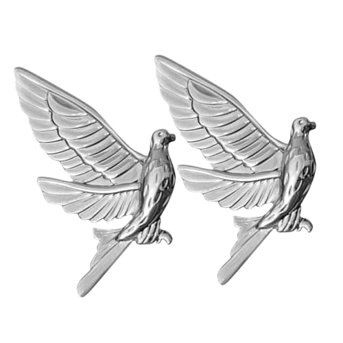 Warmhm 2 Stück Teiliges Tierbroschen Friedens Taube Langlebiger Stilvolle Anstecknadeln für Hemdkragen Jacken Rucksäcke und Hüte Vielseitiges Modeaccessoire Silber von Warmhm