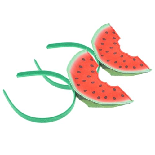 Warmhm 2 Stück Teiliges Wassermelonen Stirnband für Mädchen Sommerliche Bequeme Haarbänder Vielseitiges Party und Hochzeitszubehör Passend für Haartypen Einfach Kombinierbar Langlebig von Warmhm