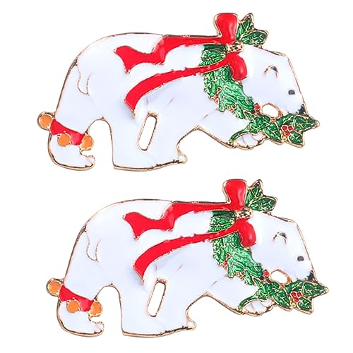 Warmhm 2 Stück Teiliges Weihnachtsbroschen Damen Lapel Pin mit Weihnachtlichen Motiven Mantelbrosche Langlebig Verarbeitung als Festliche Weihnachtsdeko und von Warmhm