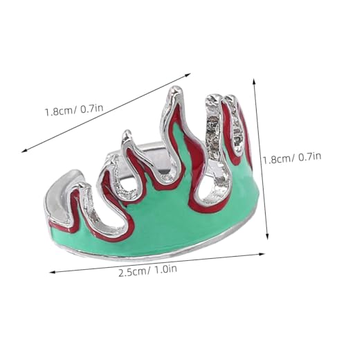 Warmhm 2 Stück Verstellbarer Damenring Offener Flammenring Leicht Elegant Vielseitig Alltag Geschenk von Warmhm