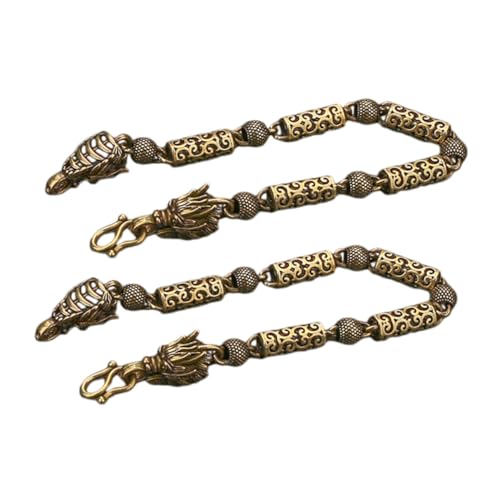 Warmhm 2 Stück Vintage Kupfer Armband Retro Dragon Design Kreatives Herren Schmuckstück mit Springhakenverschluss Minimalistisches Drachenarmband für Alltag und von Warmhm