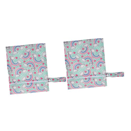 Warmhm 2 Stück Waschbare Wickeltaschen mit Reißverschluss wasserdichte Aufbewahrungstaschen für Multifunktionale Wickeltaschen für Trockene Organizer für Babyartikel von Warmhm
