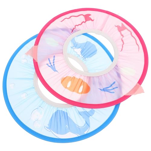 Warmhm 2 Stück Wasserdichte Shampoo-kappe Bad Kind Ohr Hüte Für Die Babyparty -duschhauben Duschkappen Duschhut Tpe von Warmhm