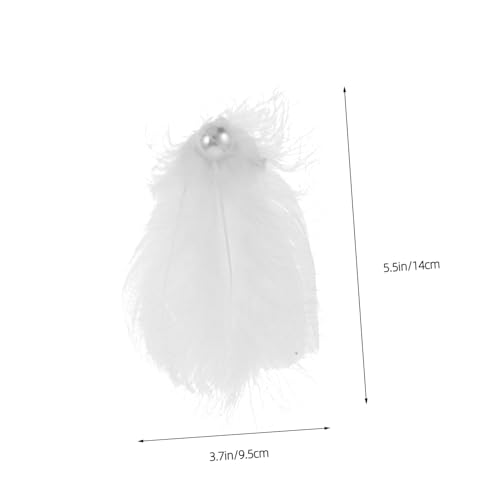 Warmhm 2 Stück Weiße Haarspangen Stilvolle Seitliche Clips für Frauen Praktische Sichere Haarklammern Vintage Braut Haaraccessoires für Hochzeit und Besondere Anlässe von Warmhm