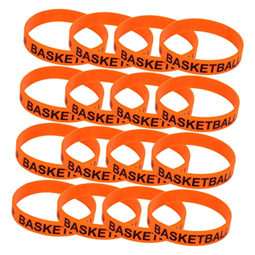 Warmhm 20 Stück Basketball Silikonarmbänder mit Druck Handgelenk Bänder für Partys Geburtstagsfeiern und Karneval Unisex Bequem und Auffällig für Erwachsene von Warmhm