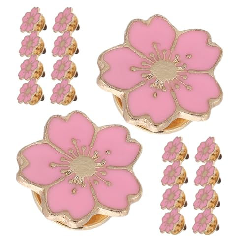 Warmhm 24 Stück Teiliges Kawaii Kirschblüten Broschen aus Emaille Sicherer Ansteckmechanismus Leichte Anstecknadeln Schmuck Badge Pins für Rucksäcke Kleidung DIY Accessoires Geschenkidee von Warmhm