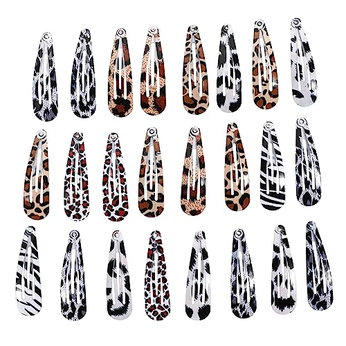 Warmhm 24stücke Damen Haarspangen Leopardenmuster Haar Clips Leicht Und Haltbar Für Alltag Party Hochzeit von Warmhm