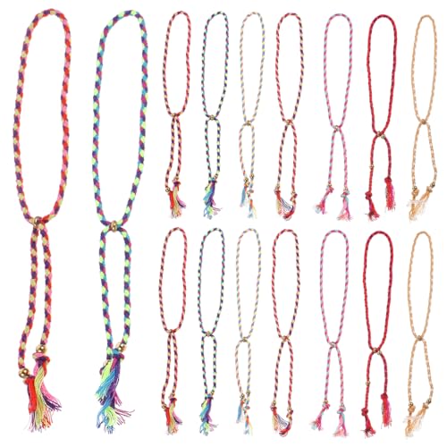 Warmhm 28 Stück Teiliges Armband mit Kupferperlen und Quasten Verstellbare Handgewebte Freundschaftsarmbänder Baumwollfaden Schmuckstücke für Männer und Frauen Leicht und Komfortabel von Warmhm