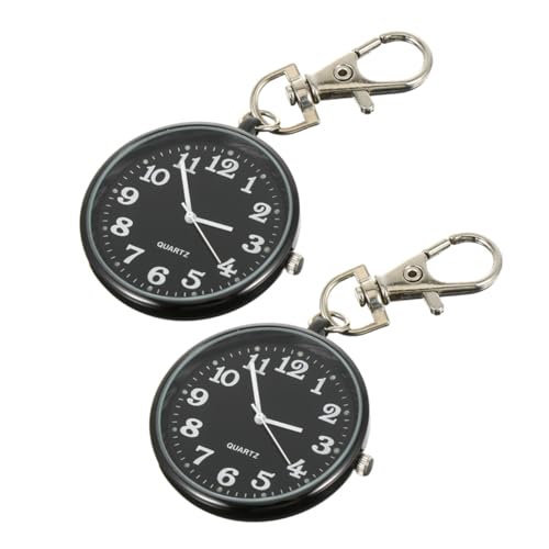 Warmhm 2stücke Taschenuhr Mit Schlüsselanhänger Quarz-hängeuhr Digitalanzeige Tragbar Brust Stilvolle Uhr Für Studenten Und Ältere Menschen von Warmhm