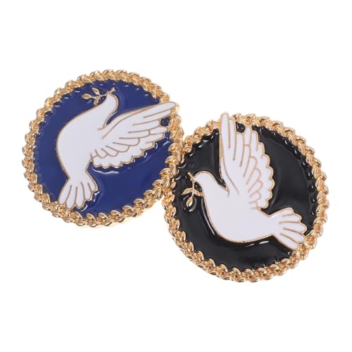 Warmhm 2Stücke Friedenstauben Broschen Anstecknadeln Langlebigem Legierungsmaterial Modischer Schmuck für Schals Mäntel und Geeignet für Besondere Anlässe von Warmhm