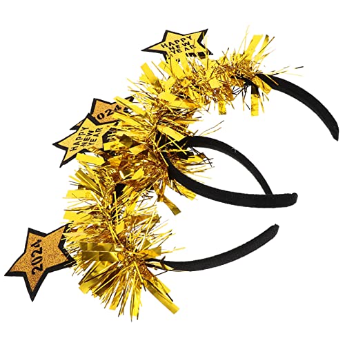 Warmhm 2Stücke Glitzer Haarreif Festliches Haaraccessoire für Jungen für Partys und Neujahrsfeiern Kreatives Design von Warmhm