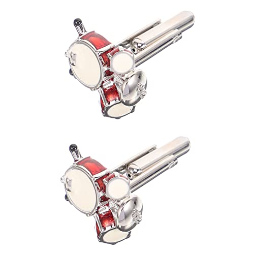 Warmhm 2stücke Herren Manschettenknöpfe in Trommelset-design Für Anzug Kreative Und Stilvolle Cufflinks Für Besondere Anlässe Langlebige Und Hochwertige Geschenkidee von Warmhm