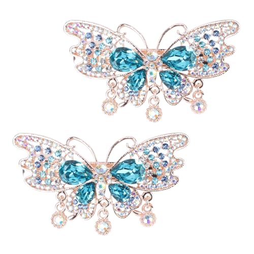 Warmhm 2Stücke Pferdeschwanzhalter für Damen Haarspangen mit Frühlingsdesign Leicht und Langlebig für Abschlussball Partys und Besondere Anlässe von Warmhm