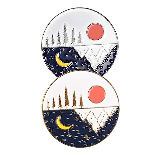 Warmhm 2stücke Kreative Mond-sonne Broschen Für Frauen Elegante Anstecker Als Modisches Kleidung Zubehöre Und Dekoration Für Taschen Jacken Und Accessoires von Warmhm