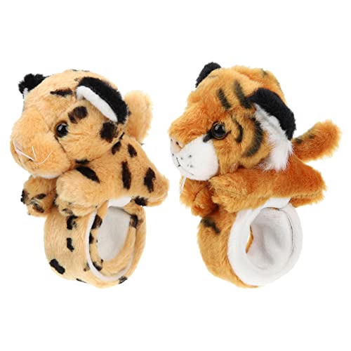 Warmhm 2Stücke Tiermotiv Plüsch Slap Armbänder Weiches für Lustige Handgelenkverzierung Langlebig und Angenehm zu für Partys und Spielspaß von Warmhm