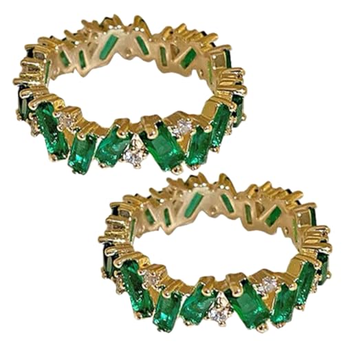 Warmhm 2Stücke Verstellbare Ringe für Damen Funkelnde Eheringe Minimalistische Verlobungsringe für Verschiedene Fingergrößen Trendiger Modeschmuck von Warmhm