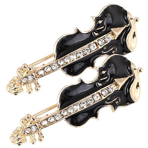 Warmhm 2Stücke Violin Broschen für Frauen Anstecker im Instrumenten Design für Kleidung Dekoration von Warmhm