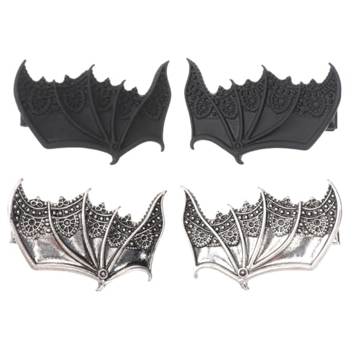 Warmhm 2er Set Fledermaus Haarspangen Aus Metall – Gothic Haaraccessoires Für Halloween - Ideal Für Kostümpartys Und Als Stylischer Haarschmuck Für Frauen von Warmhm